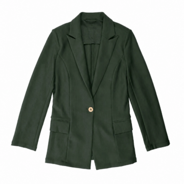 Dark Green Tailored Longline Blazer