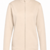 Light Beige Mock Neck Track Jacket