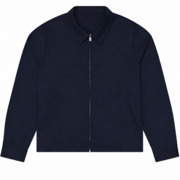 Navy Blue Double-Breasted Trench Coat with Belt and Epaulets