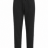 Black Straight-Leg Sweatpants with White Side Stripe
