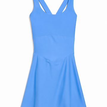 Light Blue Fit-and-Flare Sleeveless Dress