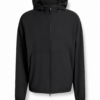 Black Hooded Zip-Up Jacket
